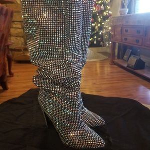 steve madden crushing rhinestone dress boots